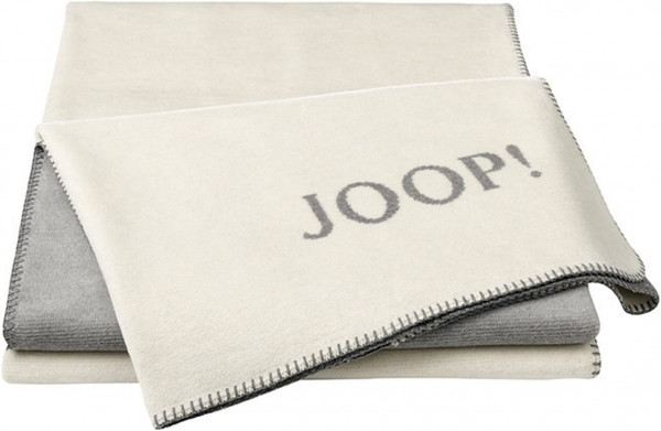 Joop!® Melange-Doubleface Kuscheldecke Natur-Silber