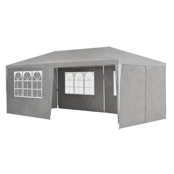 Partyzelt 3 x 6 Meter grau